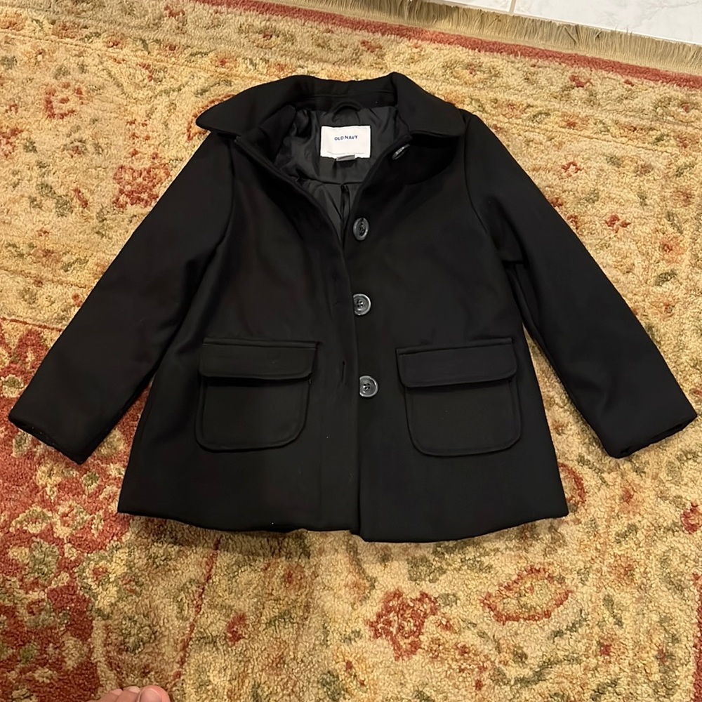 old navy black coat